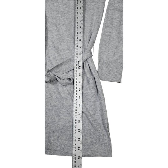 Gap Women's S Gray Wrap Cardigan, Merino Wool Blend, Tie Belt - Picture 4 of 8